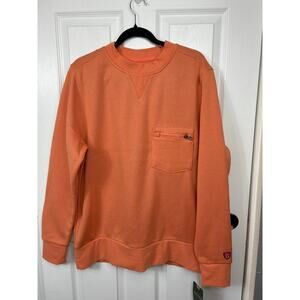 Arthur Beale Men's Orange Pullover Sweater Large Crew Neck NEW